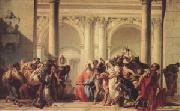 Giovanni Battista Tiepolo Christ with the Woman Taken in Adultery (mk05) USA oil painting reproduction